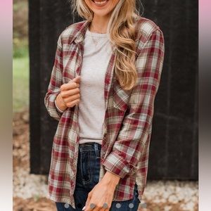 Soft Plaid Button Down
